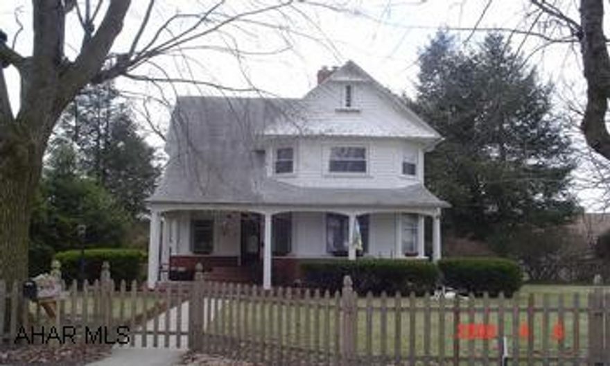 A Classic Bellwood Beauty!  This stately home sits on almost a half an acre in the Borough with mature trees shading both porches.  A riverstone patio in the backyard is ready for summertime cookouts. This great home will not last long! The home is set back on the lot giving ample privacy in a suburban setting.  You will be within walking distance to all of Bellwood's amenities and schools.  Improvements since current ownership include hot water heater, garbage disposal, kitchen counter tops, flooring in 1/2 bath, riverstone patio and natural picket fence with three gates.