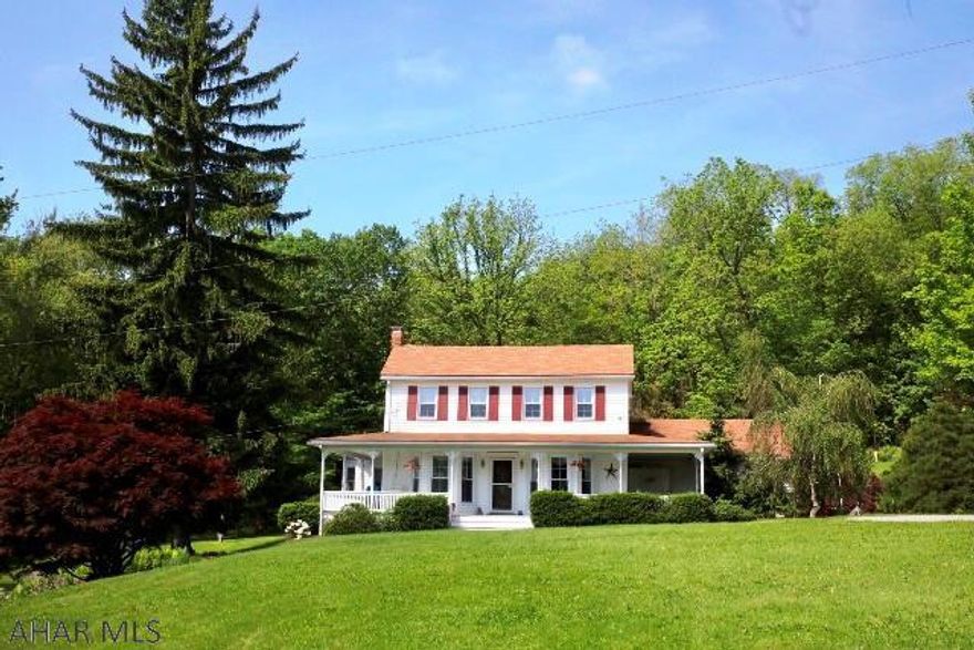 One of the finest homes in Bedford County! This beautifully restored, circa 1860 center hall colonial offers mountain and water views and is situated on 18+acres, and just outside of charming Schellsburg borough. The entire house has been rebuilt from the studs, reinsulated, updated throughout with energy-efficient items, while maintaining the original charm. Spacious rooms, 2 master suites(one on main floor and w/separate entrance), wrap around covered porch, 30'x14' in-ground pool, pond, 32'x28'detached 2 car garage with finishable upstairs, 40'x16'barn and several additional outbuildings, gardens of berries, 3 fireplaces (one not in use).  Hundreds of thousands dollars spent on restoration!  Located between Bedford and Flight 93 Memorial, minutes to Shawnee Lake.