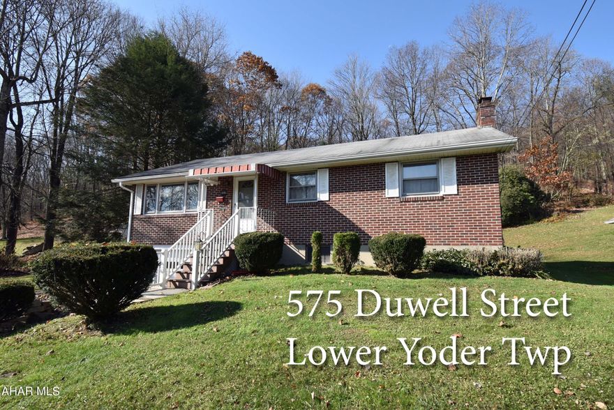 BACK ON THE MARKET through no fault of the property.  Take this second chance to see this brick ranch a little bit off the beaten path in Lower Yoder Twp. Just over 1/2 acre that borders the woodline gives you a bit of a secluded feel. 3 bedrooms and a full bath on the main floor. Large basement and detached garage gives you plenty of storage. Come and check out the view from the front yard.