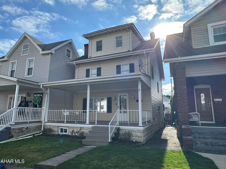 This delightful home is located near Mansion Park, offering a blend of comfort, space, and entertainment. Featuring 3 bedrooms and a versatile finished attic that serves as a large 4th bedroom or bonus space. The spacious living area is flooded with natural light, creating a welcoming ambiance. The open kitchen and dining room layout provides the perfect setting for enjoying meals. The large bathroom features a double vanity and ample storage. Enjoy summers with a refreshing dip in the pool and an expansive deck perfect for entertaining! Inside, you can find respite from the summer heat with central air conditioning. The 2 car garage provides plenty of storage for vehicles or a workshop. The partially finished basement provides additional space for entertaining. This property may qualify for assumable VA financing for eligible buyers. Schedule your showing to see this charming home today!