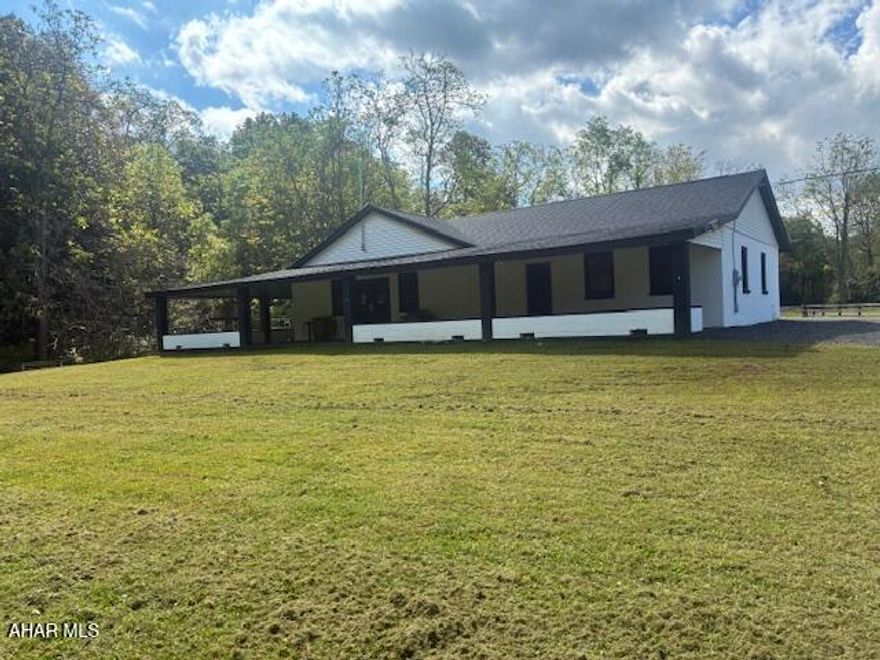 Great investment opportunity with completely remodeled building able to be used for events or could make into a private home. This property has frontage along clover creek with small bridge that crosses to additional land that could be used for many purposes. There is a pavilion however needs TLC.