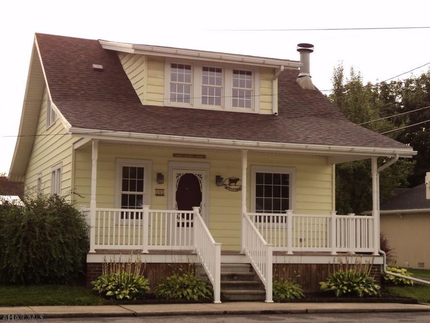 This property consist of two parcels with house and 1 car detached block garage entrance off gravel alley and a second parcel with a 2 story block out building with a 2 car garage with heat (fuel oil furnace with 250 gal fuel tank) and potential upstairs office.  The residence has a large deck with a built in gazebo area complete with lights and fan.  Did I mention the near by hot tub is also located on the deck.. The back yard is fenced in.  The interior of the house was professionally cleaned the week of August 8.  The out building will make a fantastic work shop or storage. A must see.