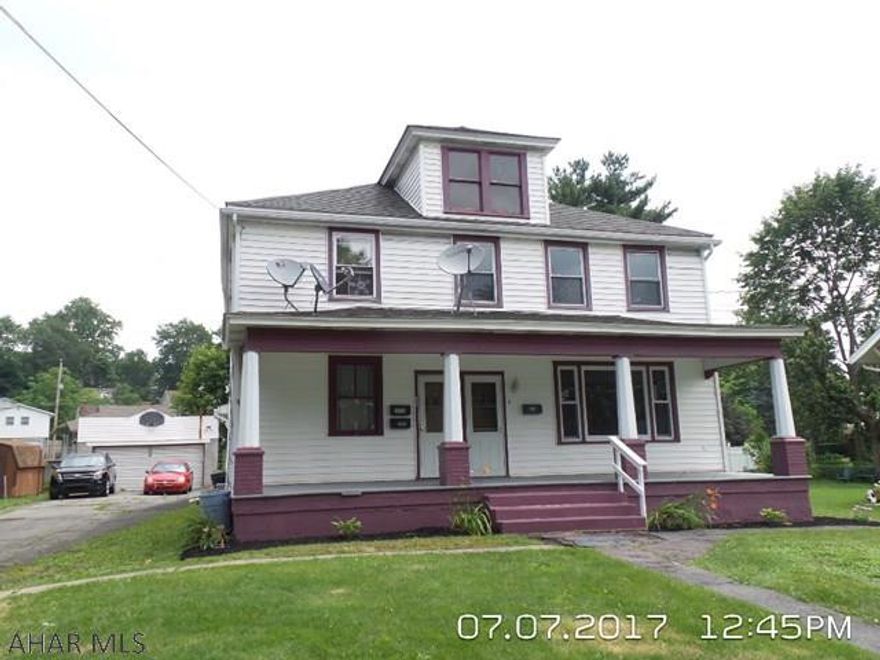 Altoona - Three unit rental with 2 car garage for additional rental income possibilities!  This house has been refurbished from top to bottom!  Owner pays gas bills for entire house and water/sewer on left side which is $94.00/month.  All tenants pay their own electric, tenant on right side pays water, sewer and electric.