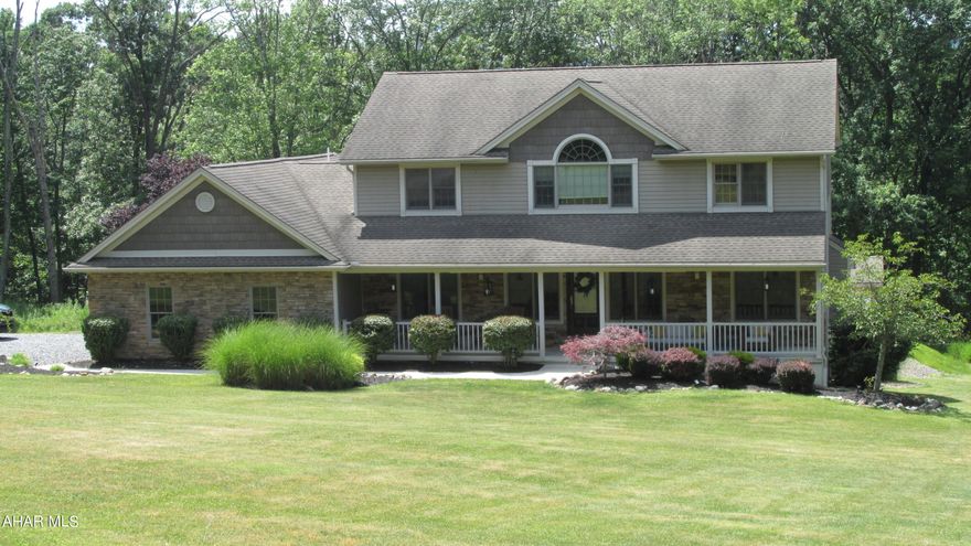 Introducing a stunning and elegant farmhouse that boasts four spacious bedrooms, three and a half bathrooms,and spans across two stories with a finished lower level, complete with additional kitchen, rec room and office.  Situated on over 5 acres of breathtaking land, this property offers an expansive living space of over 4000 sq ft.  The main level showcases a state of the art gourmet kitchen, a charming formal dining room perfect for hosting and entertaining guests, and a welcominig great room with fireplace.  Upstairs you'll discover four beautifully appointed bedrooms, each providing a serene and peaceful retreat.  Step outside and be greeted by the captivating in-ground swimming pool and meticulously designed outdoor entertaining area where you can relax and unwind in the privacy of your own oasis.  This remarkable property combines the perfect blend of luxury, tranquility and ample space making it an exceptional opportunity that should not be missed.  Don't hesitate to make this extraordinary farmhouse your very own.