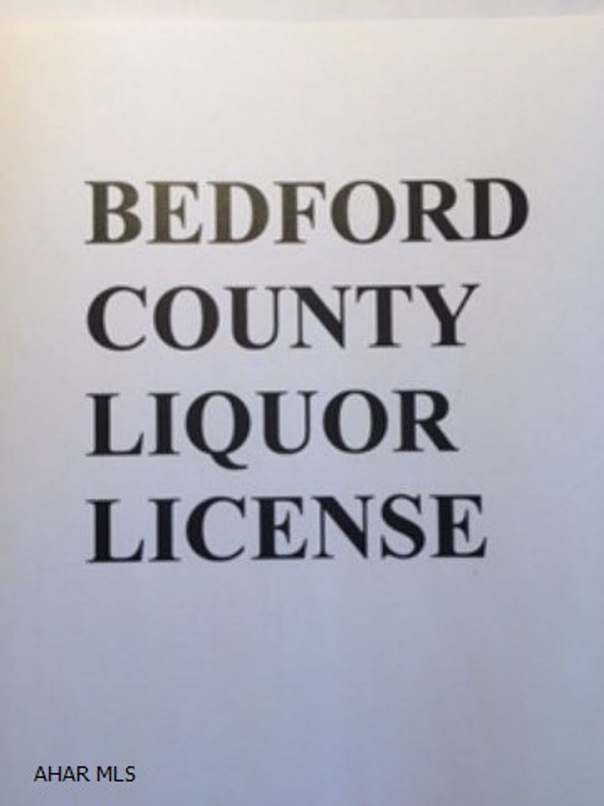 For Sale! Bedford County PA Liqour License