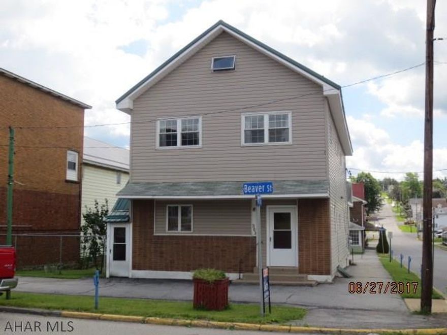 The owner currently lives in the 2nd floor apartment #1 and therefore there is no rent. Very well maintained building inside and out. with 3 car metal pole barn used as a garage.Garage could also be rented out. Tenants pay their own water,sewage and electricity.