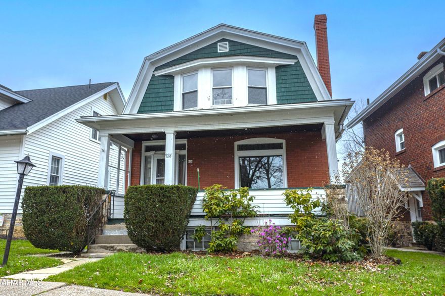 This traditional 2 story, brick home offers 3 bedrooms, 1 bath, off street parking, a fenced in flat yard, and a large back deck! A stone fireplace, spacious living room, formal dinning room are just some other features to check off your new home list! In the kitchen you will find ample counter space, cabinets and a breakfast bar. The back enclosed porch has endless possibilities! Turn it into an office, pantry, additional bathroom, first floor laundry, or extra storage space!