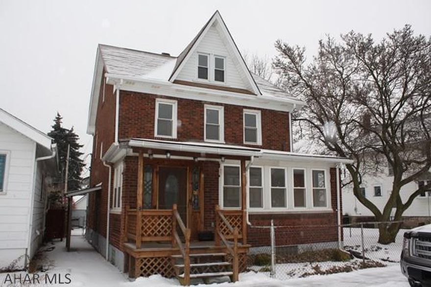 This is a double lot, all fenced with a 2 car garage.  Exterior brick has been re pointed, New railing on back deck, Total interior cleaned and painted.  Oak Kitchen cabinets , new faucet, new glass back splash and all new appliances.   Both bathrooms have new vanities and fixtures and toilets the full bath has new tub surround  There are new LED lights throughout the house, new switches and new outlets throughout.  The Electrical was upgraded to 200 AMP, The garage is painted inside and out. The house foundation above ground has been sealed and painted.  The basement walls were all cleaned sealed and painted.   This is home is move in ready and will have no issues qualifying for FHA or VA  Call the Listing agent for a personal tour.   Furnace and roof are  only 6 to 7 years old