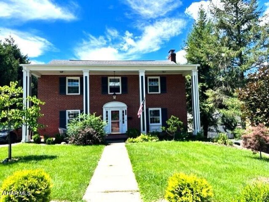 Stunning colonial brick home on Juliana St.  3 bedrooms in main house and one bedroom above garage.  Gorgeous hardwood floors, new master bath, pocket doors, walk in closets, natural gas heat, wood fireplace and wood stove in basement. Beautiful sunroom and a great pavilion with a storage shed in rear. Finished basement with a bar.