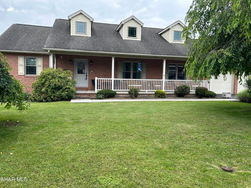 Well Cared for And Spacious 3 Bedroom,2 Bath  Ranch Home in Bellwood School District Featuring Split Bedroom Floor Plan with 2 bedrooms on one end of house and Master Bedroom and Bath at the other end,Vaulted Cathedral Ceilings ,Large Kitchen with Island and first  Floor Laundry.Owners recently installed All New windows and also New front door and Rear Sliding Door from Renewal From Anderson Co.Home Security System ,Central Vacuum ,Textured Ceilings Throughout,Nice size rear deck with Vinyl Flooring,Vinyl Fenced Area in Yard,Very large unfinished basement with rough in plumbing for additional bath.All on an 1/2 acre lot in a quiet neighborhood ,1 Year America's Preferred Warranty Included .