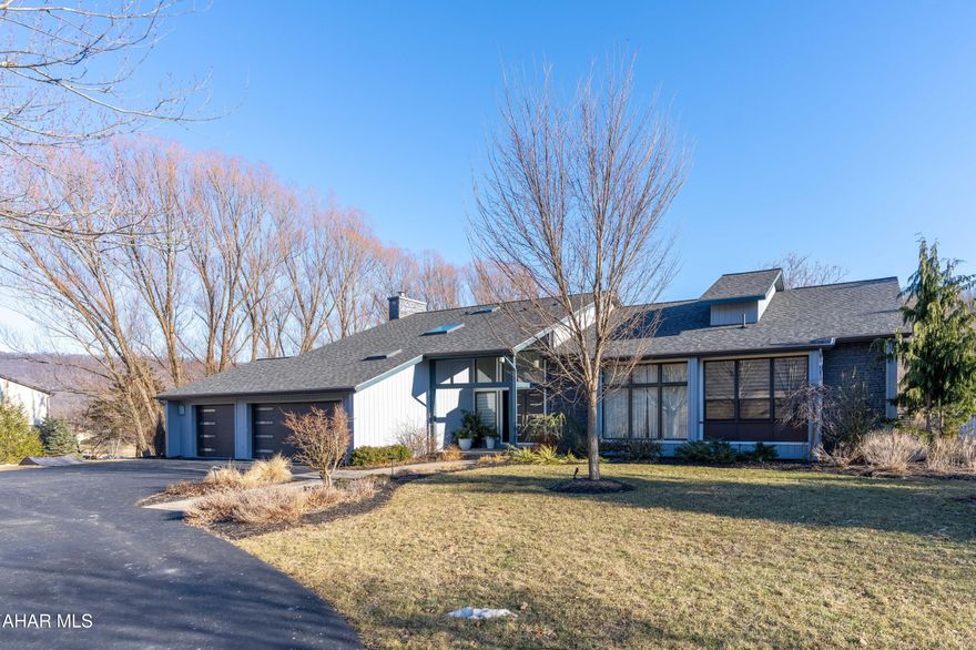 This home is a must see for the selective buyer!  So many features to accommodate your lifestyle!  Convenient circular driveway allows for easy access and exit for residents and their guests.  First floor features a formal living room and dining room plus a huge family room with fireplace.  The kitchen has been updated and features Wolf/SubZero appliances, custom made cabinetry and Carrara marble counters.  There is a separate playroom and a laundry room with easy exterior access.  The second floor provides two owner suites, plus bedrooms, additional bathroom. and sitting room/study overlooking the first floor.  In addition, the lower level has been finished as a huge family room, additional bedroom, full bath, bar and game room.  There is an elevator to all levels!   The wraparound deck has recently been replaced with Trex decking and aluminum railings. Whole house sound system.  Three car integral garage plus a detached building for storage of lawn equipment, bicycles, etc.   All of this on 1.84 acres.  This home is heated by a thermal system and electric heat pump.  New roof in 2024.  Well and septic system.   Electronic fence for pets.