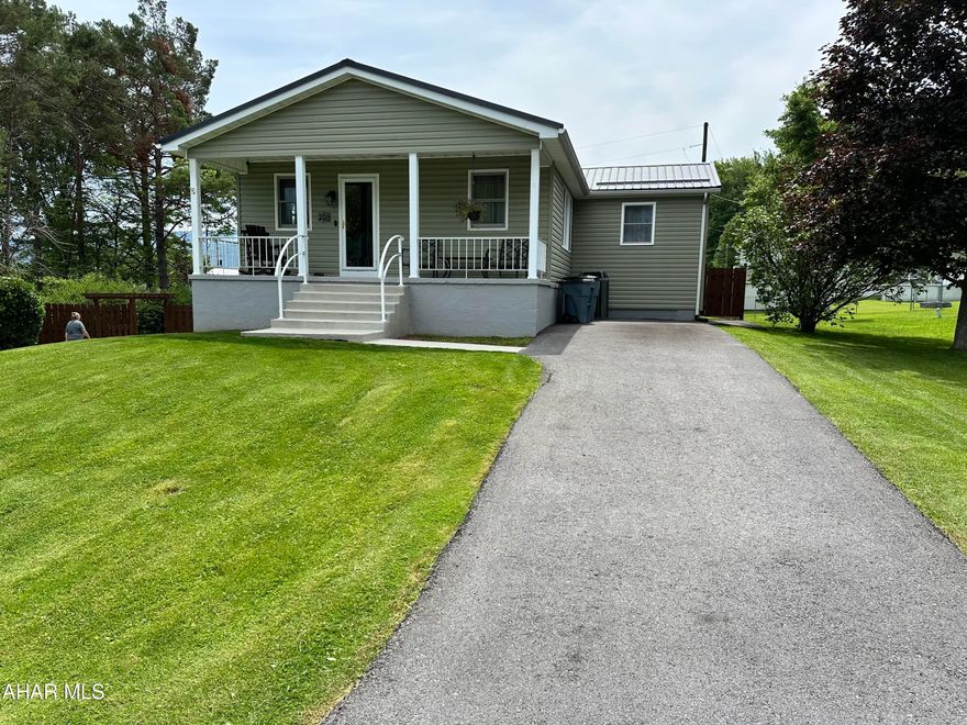 4 bedroom, 2 full bath home in Bellwood-Antis School District. This home is move-in ready with 3 bedrooms, full bath, den/office, large eat-in-kitchen and living room on main floor. The lower level has a walk-out onto the patio w/ hot tub.  A large bedroom with WIC, full bathroom w/ laundry, office/playroom and recreation room with propane fireplace and wet bar. 2 drive-ways for lots of parking, new shed, metal roof, furnace & A/C all installed in 2016!