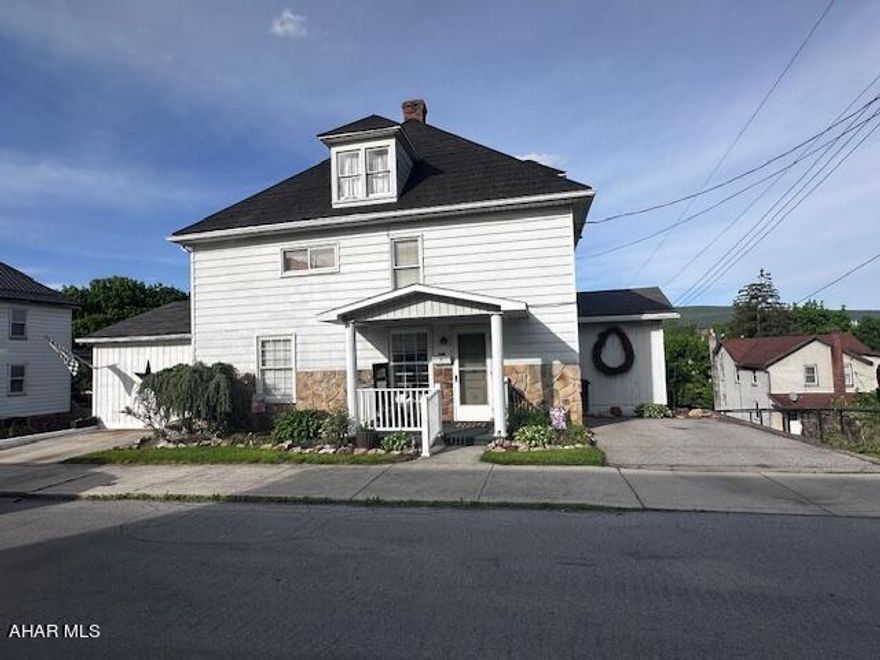 This unforgettable home is nestled in the small town of Roaring Spring. If you are looking for the simplicity of our country lifestyle, this beautiful home is waiting for you. Upon entering the front door you will find the flow of the rooms and the comfy feeling of this home calling you. situated on a hill that overlooks some of the town gives you that feeling of being on top of the world. The rooms have high ceilings and are very spacious. From the living room to the man cave you will feel at home. The attic is very spacious and probably back in the day was used for living quarters. The basement makes a great laundry and storage area. The back yard is a  great place to entertain and enjoy the small town feeling. This home is located within walking distance to the notorious Spring Dam and even closer to the  Spring Dam Brewing Company and Coffee Shop, where you will find delightful food and beverage. For the train enthusiast you are a stones throw away from the station.