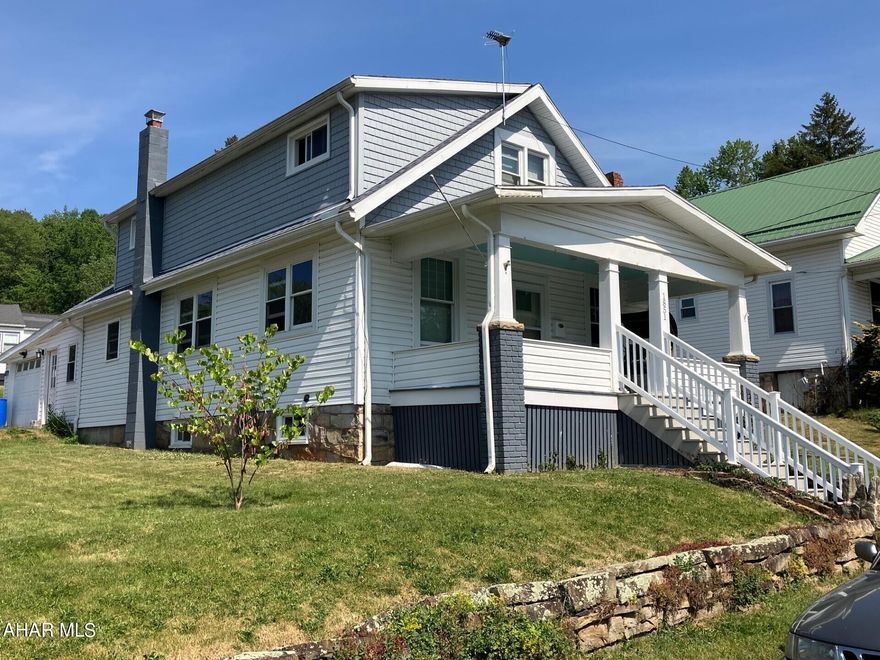 Check out this charming home! A classic covered front porch ushers you into an open living dining area with hardwood floors.  The kitchen is nicely updated with Corian tops, tile back splash and stainless appliances.  Enjoy two bedrooms and a bathroom on the main floor, and also a very nice owner bedroom bathroom and office/den on the second floor.  All of the bedrooms have nice hardwood floors.  The one bay garage has extra space for additional equipment or workshop type areas.  Nestled on a pleasant street, this home situates you nicley within driving distance to either State College or Altoona.