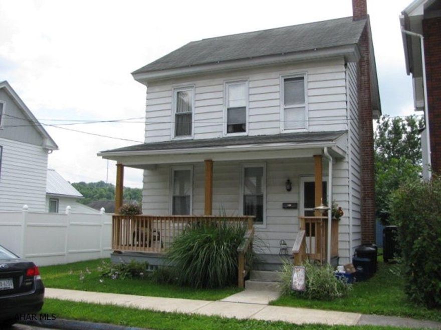 Adorable Bellwood home 1 block away from schools! This home offers a LR.,DR.,kitchen w/1st floor laundry, 1st floor powder room, 3 bedrooms, bonus room, and full bath on the second floor plus potential to grow in finished 3rd floor room! New front porch, spacious yard w/ patio & shed