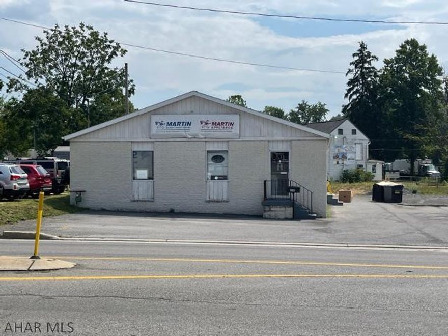 Prime location to open or expand your current business, 2 buildings for sale.  Main bulding 1152 Sq Ft and secondary building has 576 Sq Ft.  All on .4 acres.  This location is on one of the busiest stretches of road in Blair County.  Call listing agent today to schedule your private showing.