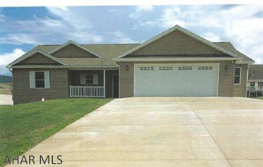 New construction, tax ID and assessment not completed.  Three bedrooms, two full baths, first floor laundry, two car garage.  Covered deck in rear.  Full walkout basement.  Granite counters in kitchen.  Open living area.