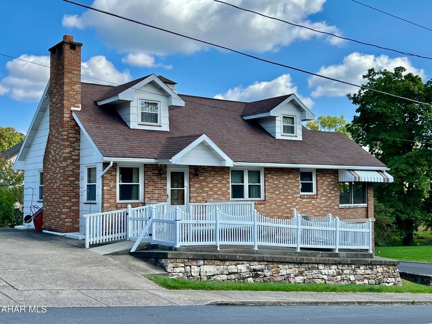 Spacious Cape Cod on Corner lot in quiet Neighborhood.  Double wide cement driveway with 2 car detached garage, PLUS 1 car integral garage on the other side of the house. 1st floor Master Bedroom, Full Bath and Laundry Room .  Open floor plan of Living room Dining Room & Kitchen, which opens to a screened in porch and covered open porch (with beautiful mountain view).  2nd floor has two more bedrooms and another full bath. Basement has a family room, mud room, utilities and slop sink, shower and toilet. 3 Zoned Baseboard Hot Water heat and Central Air. This house has an abundance of storage and ready to move in. This is a must see! Request a showing today!