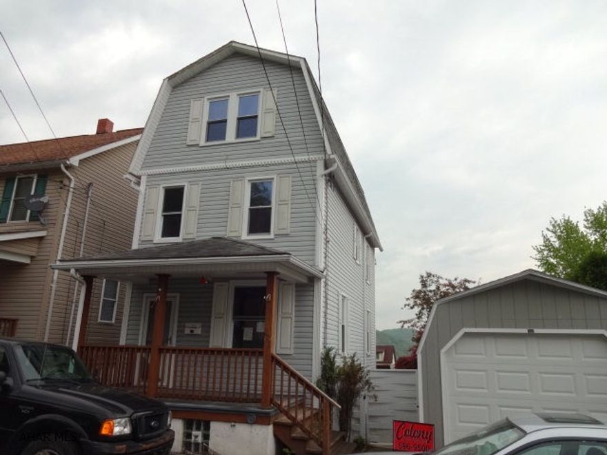 Loads of potential in this house- modern oak kitchen, vinyl siding, vinyl privacy fence around the double lot, large deck, shed, thermo pane windows. The bathroom is off one of the bedrooms on the second floor but the rooms in the attic could be used as bedrooms for additional living area,--Property was built prior to 1978 and lead based paint potentially exists. The property is uninhabitable AND/OR severely damaged with deteriorated paint surfaces that will not be treated by VA and which will need to be opened or removed