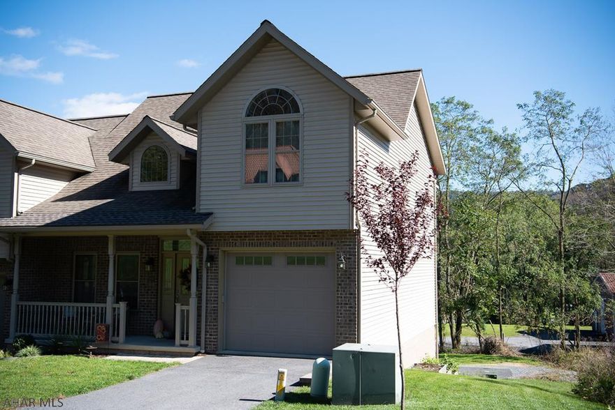 Hard to find townhome in Bedford!! This impressive end unit offers a two-story foyer with open staircase, kitchen w/ cherry cabinets, dining area leading to a covered back porch, living room and 1/2 bath on the main level. Second level has a master suite w/ walk-in closet and master bath, two additional bedrooms, laundry room and another full bath. Geothermal heating/cooling, cathedral ceilings, tray ceilings and ceramic tile floors. Full basement w/ a finished family room and ground level walk-out to the exterior. One-car attached garage and an over sized one-car integral garage. Front and rear covered porches w/ maintenance free railings. Situated just outside the Bedford Borough and close to all supporting amenities. If you'e looking for an efficient low maintenance home, this is it!!