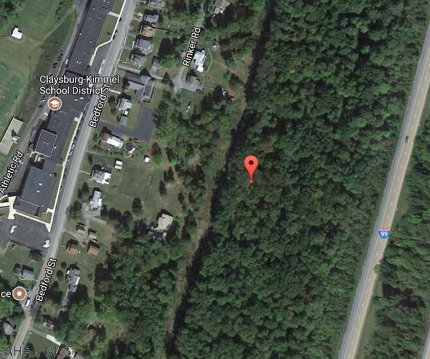 7.82 acres of mostly wooded ground in Claysburg across from the school and bordering I-99. This is a terrific building lot where you can have privacy and still be in town. Call listing agent today for more details.