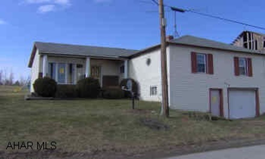 sold as is . See listing agent for addendum.  From Tyrone: Rt 453, right @ bar to Houtzdale, straight through blinking light. Go approximately 2.3 miles, make right at crossroads.  Turn left on Alexander Lane. Mo Valley School district