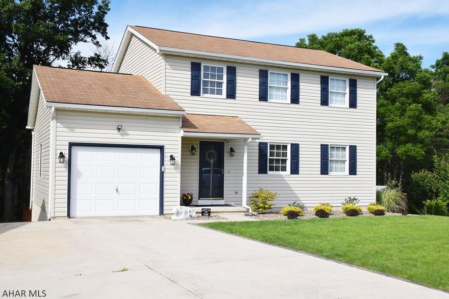 In addition to a beautifully remodeled home, you'll get a private back yard sanctuary that you won't be able to wait to get home to.  Recent upgrades include new hardwood floors on both first and second floors, ceramic tile flooring, new baths, new pool and pool deck.  French doors in dining room open to lovely deck and pool.  Located on a quiet cul de sac with beautiful panoramic view from front yard.  Seller has planted several varieties of raspberries, fruit trees, and grapes.  There is an impressive vegetable garden that you might just get to reap the benefits of if you act fast!!!  Don't miss this opportunity.