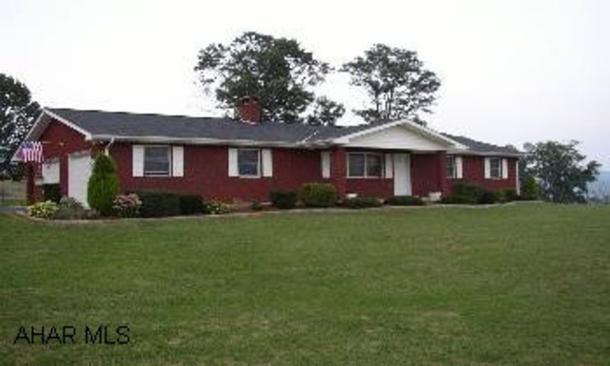 brick ranch 3 bedroom 2 1/2 bath home on 1.38 acres.