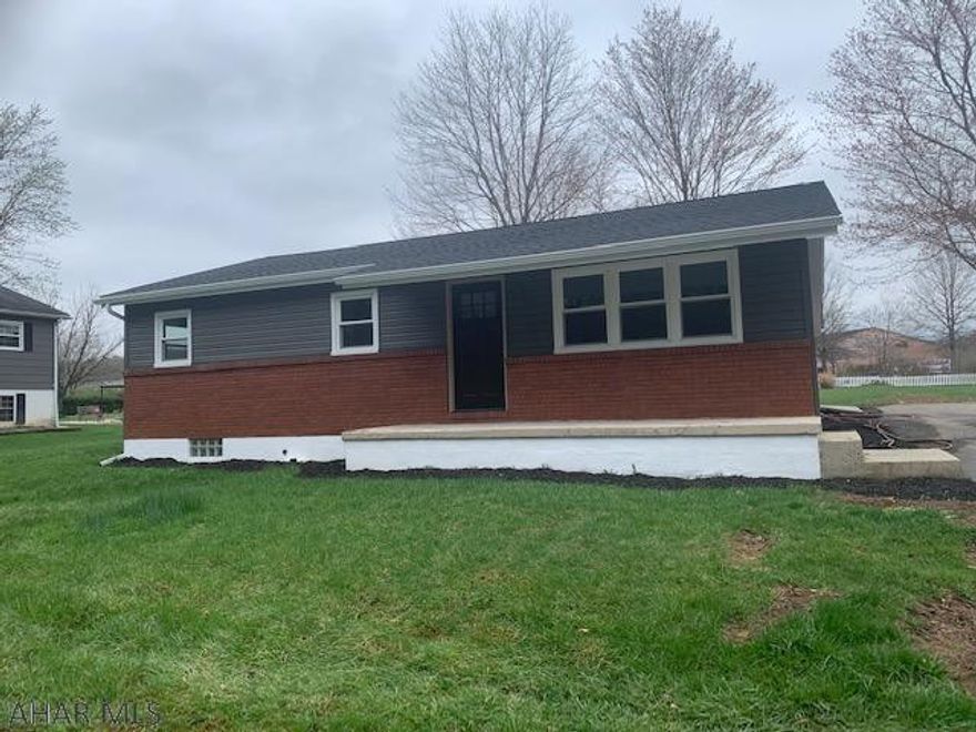 Completely remodeled ranch on large flat lot. The exterior has new roof, siding, windows and doors. All new flooring, bathroom, kitchen, and furnace. Move in ready and looking for a new owner. The rear fenced lot is included and lot size is approximate until the survey is approved by the township. Agent owned
