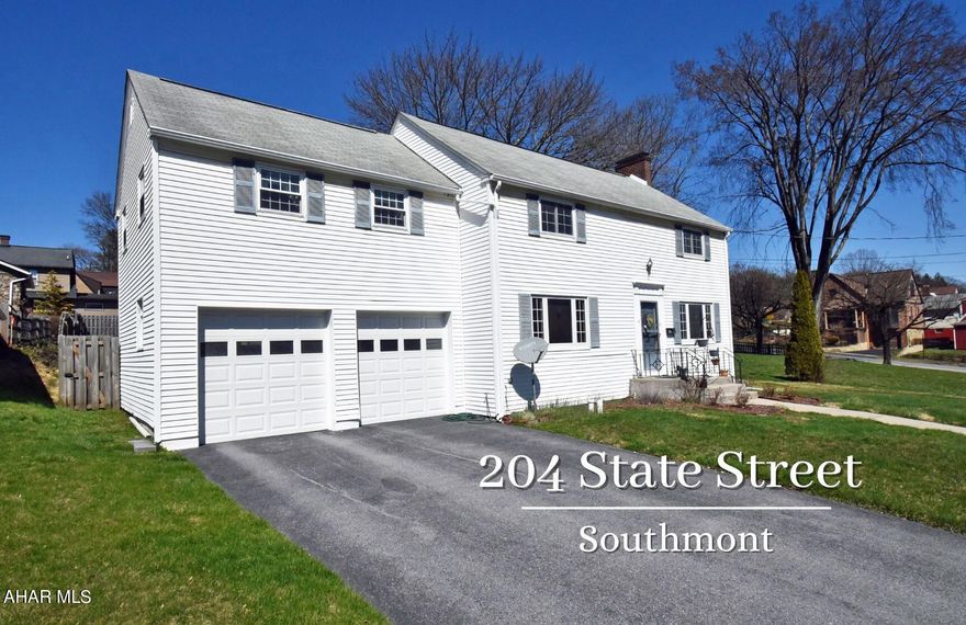 Two-story Colonial in the heart of Southmont has 5 bedrooms and 2 baths. A large kitchen, formal dining room and a living room with hardwood and a gas fireplace are featured on the first floor. The 5 bedrooms gives you the space you need. There's a large fenced-in back yard and a covered patio to enjoy. Come and take a look.