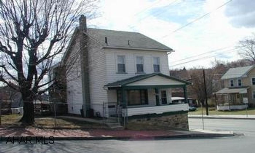 Large 4 city lot property-Fenced In! Remodeled spacious Kitchen. Large Living Room and Dining Room. 3 Bedrooms, 1 Bath. Walk up Attic. Balcony off second floor. Covered Front and Back Porch. See Pictures.