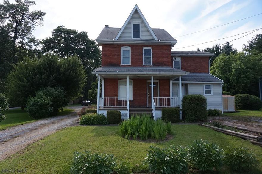 Consider this large 2 story brick home in Allegheny Township. 6-7 BR, 3.5 BA, 2 kitchens, 2 LR/DR areas. More. Situated on a beautiful level 1.98 acre lot. Carport, garden area, play area, Hollidaysburg Schools. Property could be made into a 2 unit as there are also two furnaces and 2 breaker boxes. Only $139,900. Sold as-is. For more information or viewing call listing agent.
