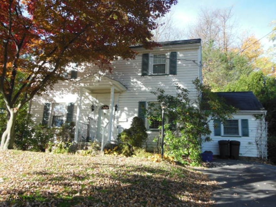 REDUCED!!  Charming 2 story home that sets back on the lot with 3-4 bedrooms, 1.5 baths, appliances and shed. GFA with central air. Screened-in side porch (private) and a garage converted into a game/den/study with a half bath off of it. Formal dining room and a living room with fireplace. New reassessed taxes are noted. Nice comfortable neighborhood to live in. Handy to I99 and mall shopping. Reasonable offer considered!