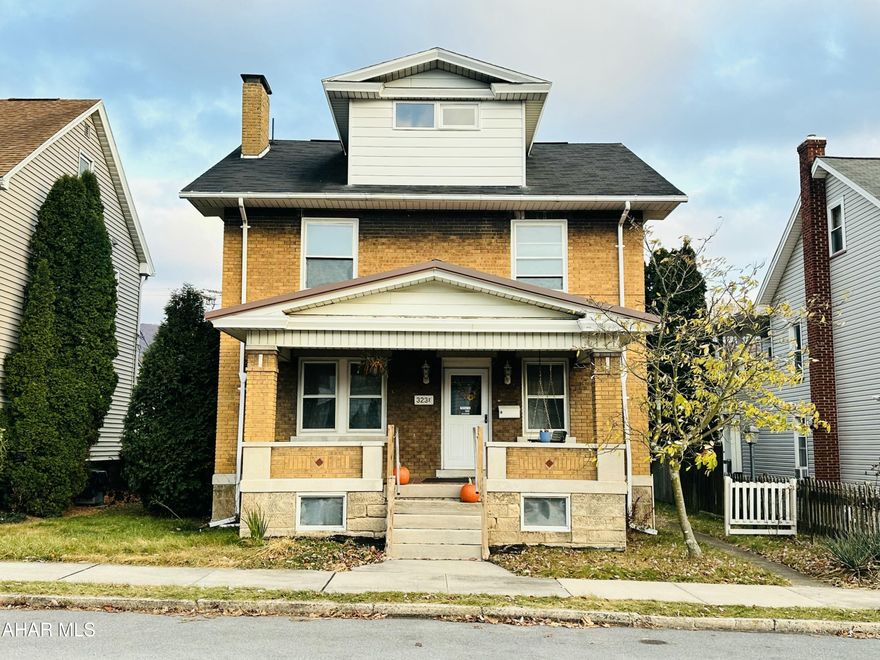 Check out this adorable brick four bedroom home in Altoona's East End neighborhood! Situated on a large lot, this property boasts large rooms, ORIGINAL hardwood floors throughout, and plenty of living space!! 

The first floor features a welcoming entry foyer, Living room with a wood burning fireplace, a spacious living room, and a tastefully newly updated kitchen. Also on the first floor, you'll find an enclosed three-season room, and first floor laundry, which is also the perfect size for a second bathroom!!!! The second floor contains the homes four bedrooms, and bathroom. A generously sized fenced-in flat backyard is the perfect blank space to exercise your landscaping passions, or design your ideal outdoor gathering spot! Parking is no concern, thanks to the large, two-bay garage and additional Graveled driveway parking.

This Home has seen beautiful life memories for the current sellers, and is ready for you to build a future of your own!!!