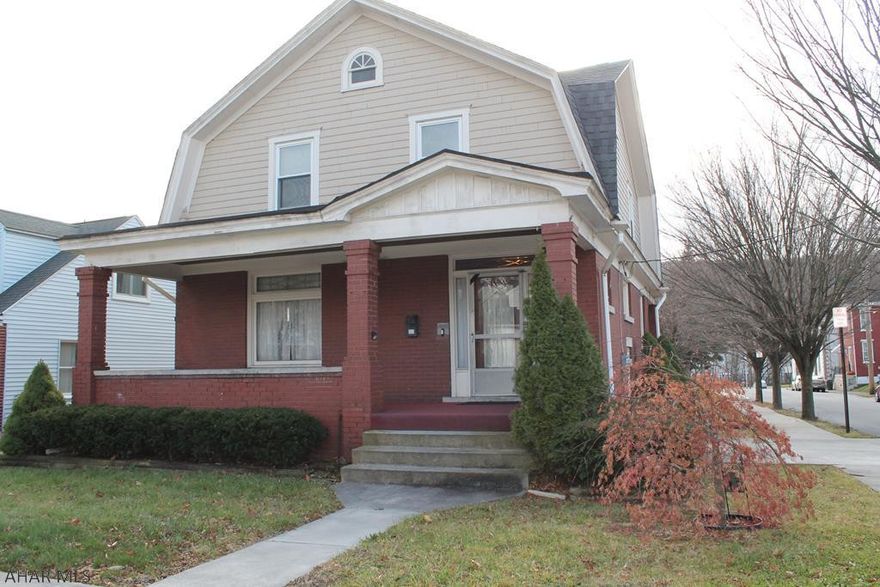 With some love inside, this brick house will be a borough beauty. House sits on a corner lot offering tons of possibilities with a large deck out back. The roof and gas lines are only 2 years old. Updated Electrical box. There are hardwood floors under the carpet throughout. The wood trim and pocket doors are original to the house. If you are looking for space to make a house your own home, this is the place for you.