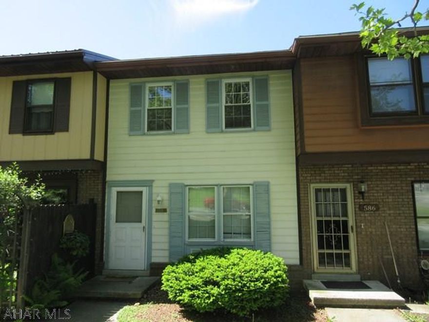 Nice 2 story townhome in Penn Farms Estates! Features large living room, eat-in kitchen with large storage pantry and half bath all on the first floor. Upstairs is 2 bedrooms and full bath. Basement is walk-out, semi-finished with laundry area. Off-street parking for 1 car.  Deck off kitchen and nice backyard.