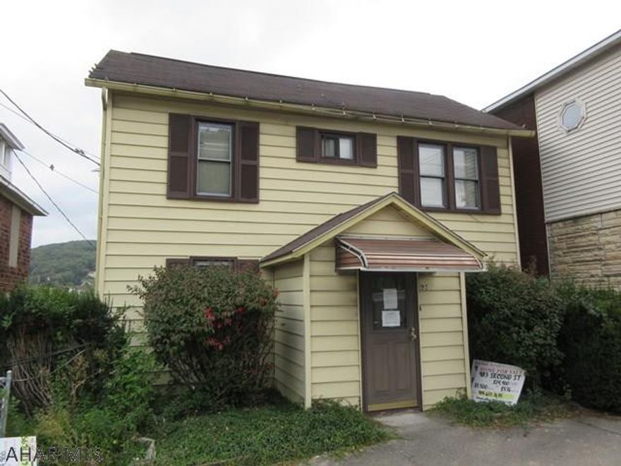 Nanty Glo area 2 story home needs some work, but perfect for investors or handyman. Lots of potential.  Large brick detached garage. AS-IS sale. Seller will make no repairs.