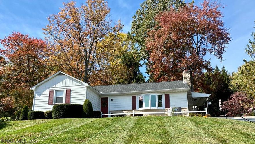 Location, Location, Location!!  3 BR, 2 BA ranch home is conveniently located within close proximity to Huntingdon, shopping, restaurants and minutes to Raystown Lake.  This home sits on 6.46 semi-wooded acres with a one car garage and an additional carport.  In addition to oil furnace, there is a wood burning furnace as well as a fireplace for those cold winter days and nights.