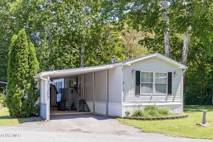 Enjoy this 2 bedroom, 2 full bath home located on a secluded lot near creek. Home is in excellent shape with new furnace and new vents, central air, plenty of closet space, scenic lot, car port for 2 cars, freshly power washed, waiting for you!  55+ Mobile Park.