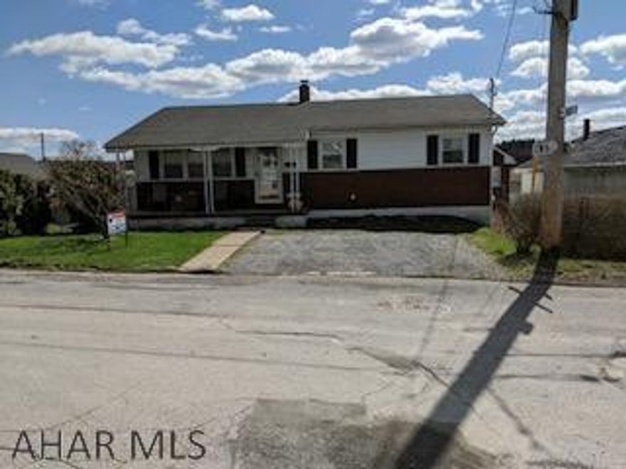 Sweet step saver ranch home in Gallitzin Borough, Penn Cambria Schools.  1120 Sq Ft.  LR, Kitchen, Dining area, Full BA, 3BR & MBR, MBA, FR finished lower level.  Features a newer Furnace, Central Air, Updated Kitchen & Bathrooms, Finished Basement, Hardwood Floors, and Pellet Stove.  Don't wait on this one!  Completed disclosure is now uploaded.
