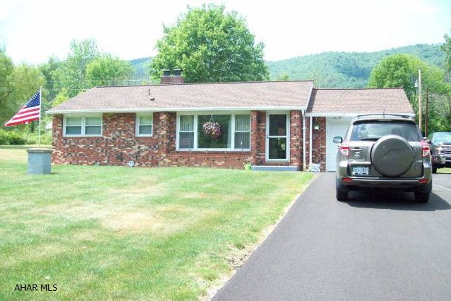 Brick ranch home with 2-bedrooms, full bath, full basement,rear patio, 1-car attached garage,new macadam drive-way.