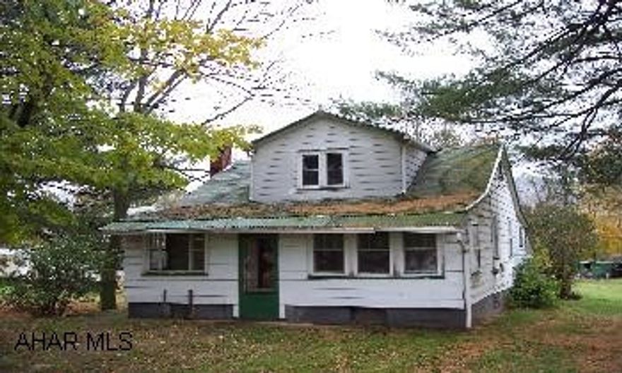 4 Bedroom, 1 bath on a nice level lot. Selling AS IS, in need of handy man/woman to give it much needed TLC.Included is a washer. Watch basement steps and take flashlight, no eleclricClose to Blue Knob Ski Resort