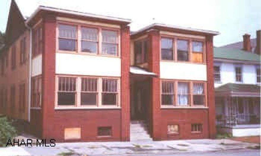 Great investment property.  4 unit brick, 2 bedroom apartments.  Tenants pay electric, hot water and cooking gas.