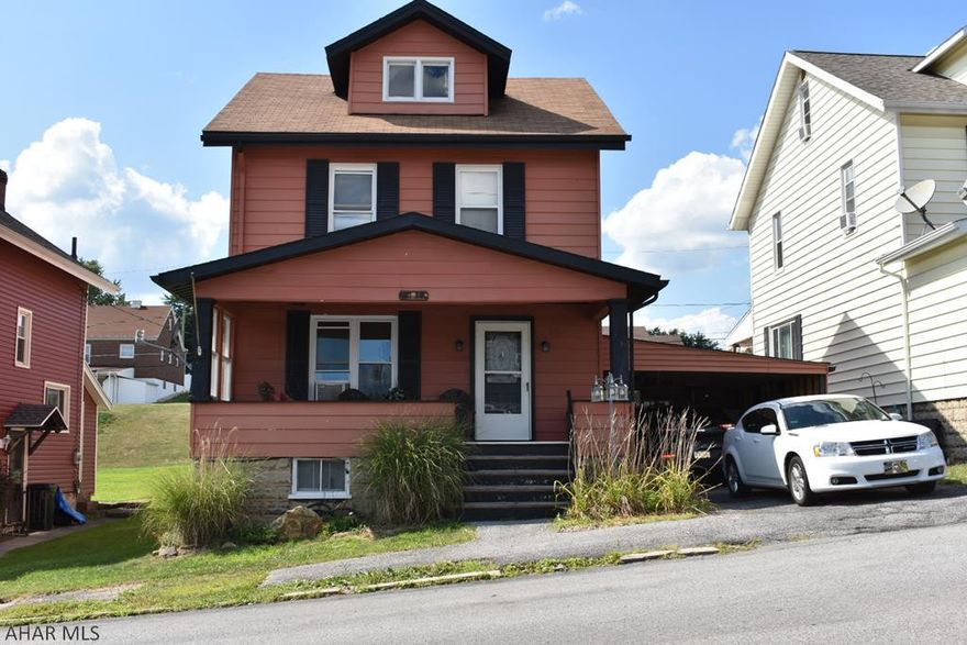 Don't miss the opportunity to view this spacious, well maintained, move in ready home.  This home has so much to offer, modern kitchen and bathrooms, high ceilings, a partially finished basement, a finished attic, a covered front porch and back deck as well as an above ground pool and off street parking with a carport.  The seller is in the process of painting the exterior of the home.