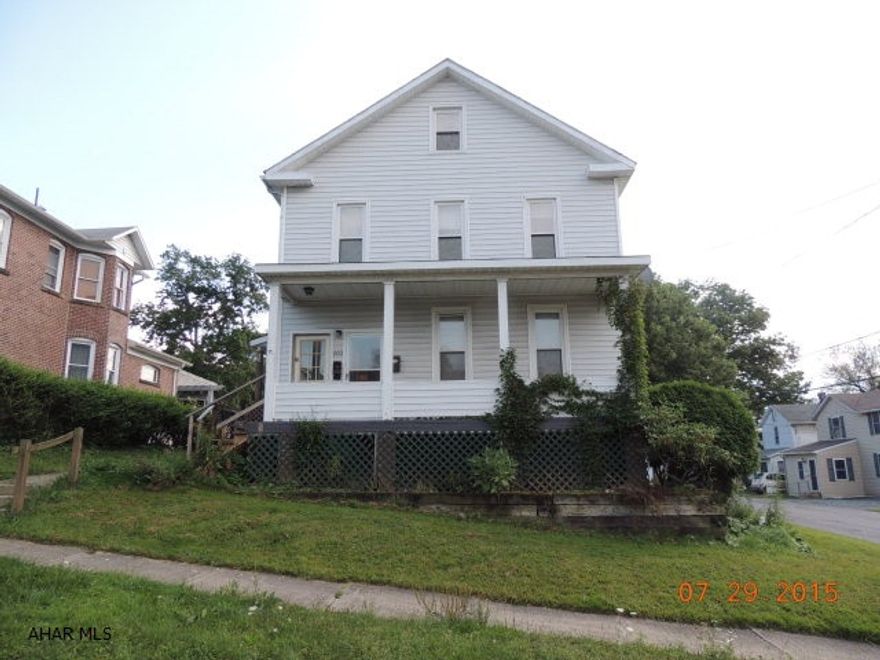 Great rental area. Investors don't miss this opportunity. 2 units. all utilities are separate. Apartment 1 is a 1 BR. The 2nd apartment is a 2+ bedroom on the 2nd and 3rd floor. Close to colleges, save on dorm rates or let a tenant pay the mortgage while you live in one. Parking in the back.