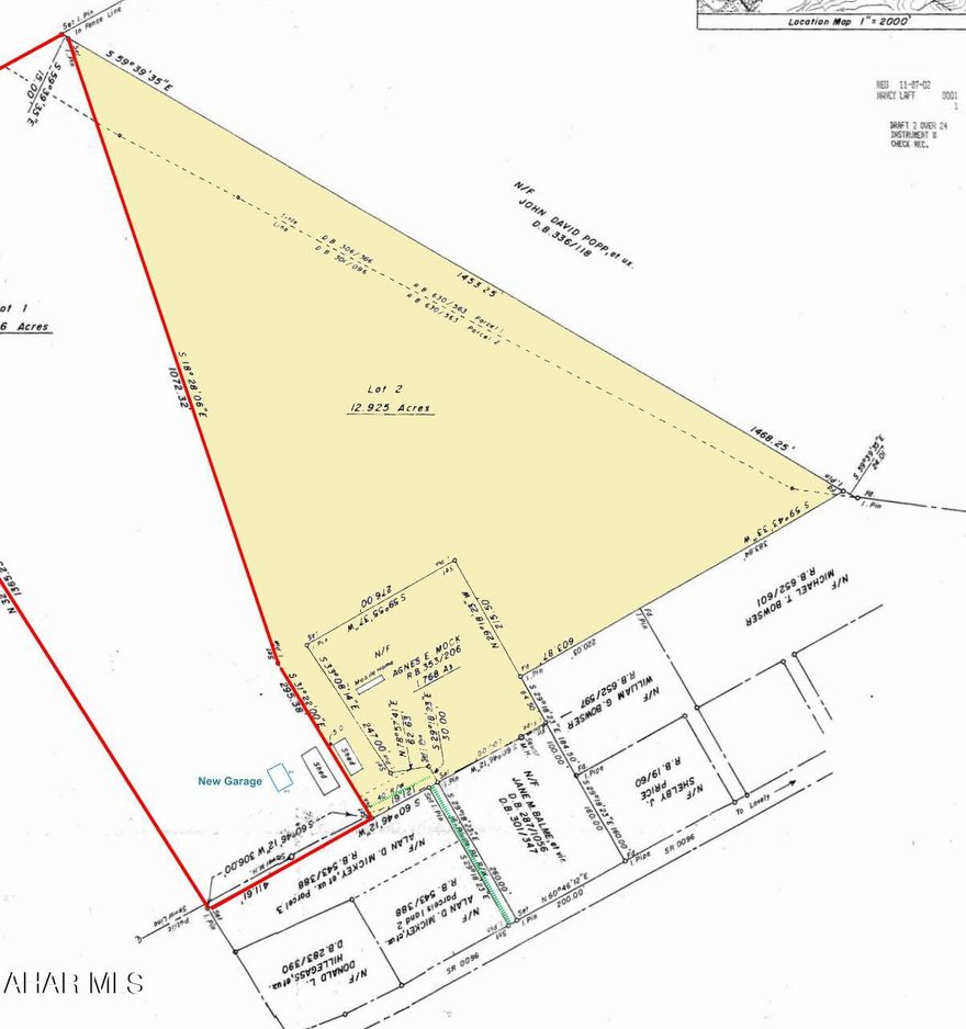 14.69 acres (2 parcels) of open land. Public sewer, water and electric available to be brought to he property.