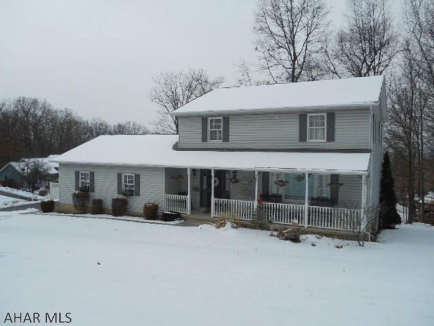 This custom built 4 bedrm, 3 bath home has had only one owner.  Spacious kitchen with lots of cabinetry, breakfast bar and  desk.Nice deck off the kitchen.. Formal  dining and living rm. Spacious tile  foyer and powder rm.   .  2nd floor master with updated bathrm plus  3 additional  bedrms with laminate flooring and ceiling fans.  Finished lower level with full kitchen and bath. . Walk out entrance to a  vinyl fenced in ground heated pool 16x28,salt water system.. .Beside the pool is a concrete slab great for picnics and play area.and  additional off street parking.. Spacious over sized attached garage 26x23 with high ceiling complete this very special home.