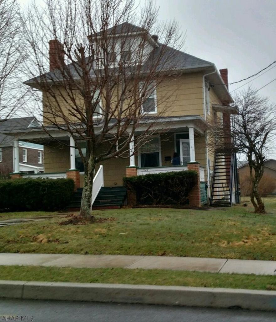 You'll love this sweet, 2 bedroom, 2nd-floor apartment in the Ebensburg Borough. It is very charming and well maintained.  The tenant pays the electric, cable, phone, lawn care, and snow removal.  The owner pays for the gas, hot-water heat; the water bill; the sewer bill & the trash.  Both units share the basement laundry and storage areas.  Super neighborhood!