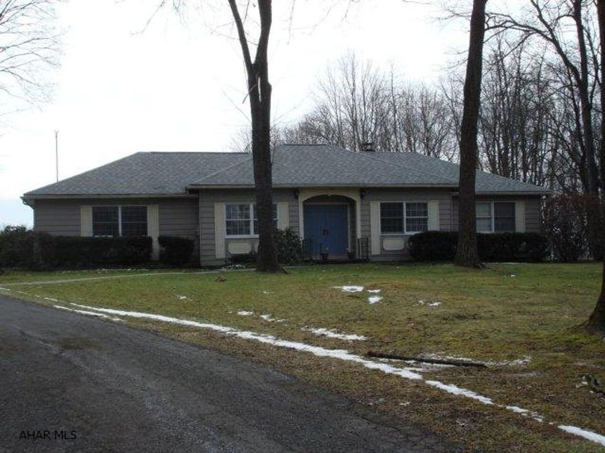 Lovely 2 bedroom ranch on 1 acre in the Village of Warriors Mark. Excellent floor plan, picturesque setting and quiet country atmosphere are just a few highlights. The formal living room with fireplace the dining room with corner cupboards, family room with fireplace and the all season porch make this a wonderful home for entertaining and family enjoyment. The attached 2 car garage offers convenience and the full unfinished basement allows for expansion of living space.