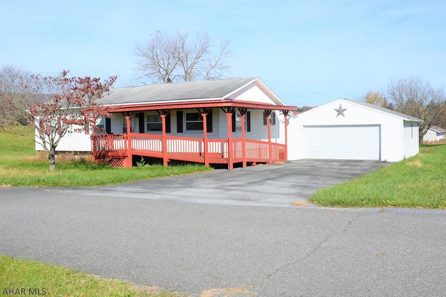 3 Bedroom, 2 bath one-story manufactured home with detached two car garage with a great location just outside of town. Would make a nice home for someone looking to downsize or a first time home buyer.